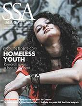 SSA Magazine cover. Headline: Counting of Homeless Youth