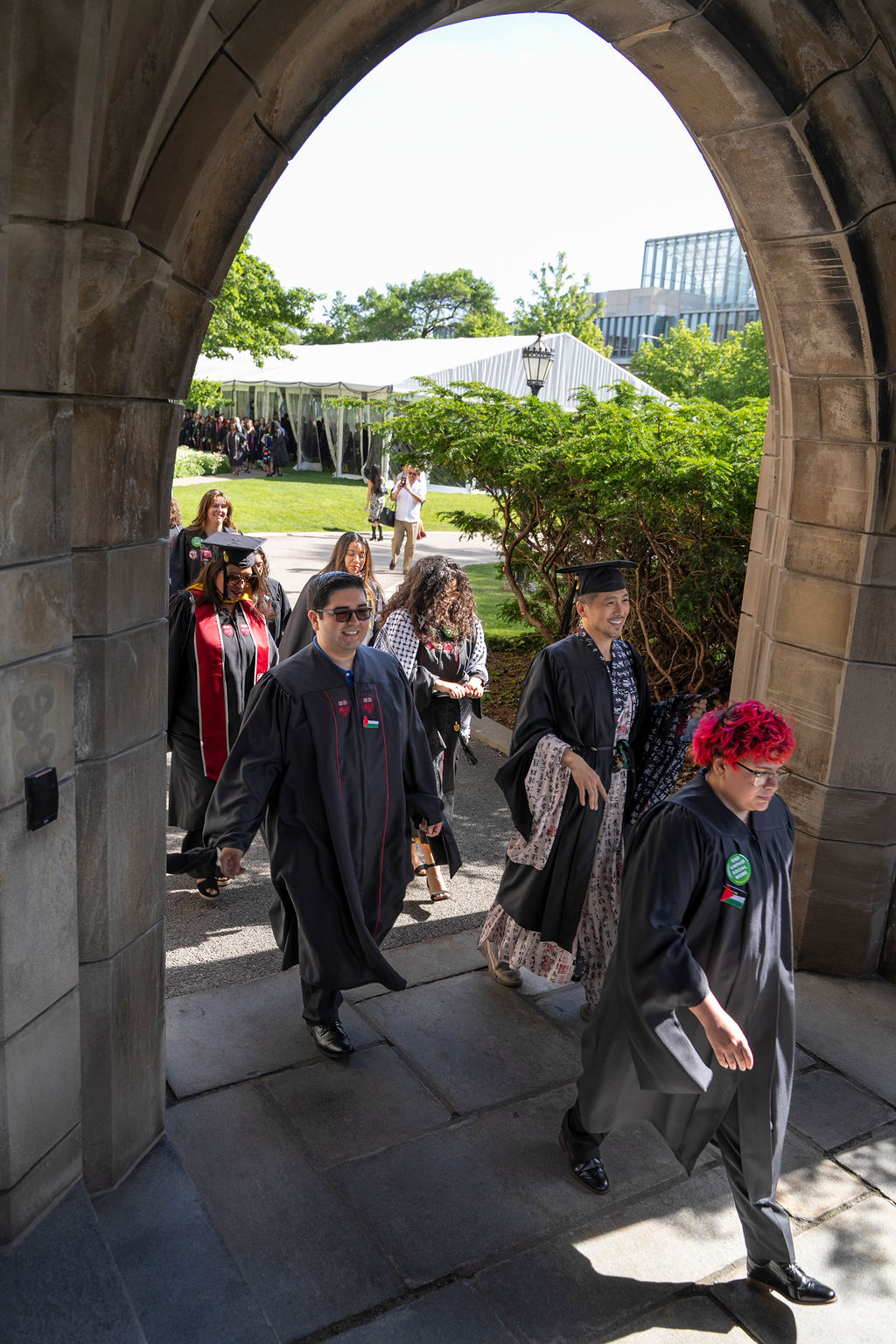 Graduates begin to enter Rockefeller Chapel to start the hooding ceremony