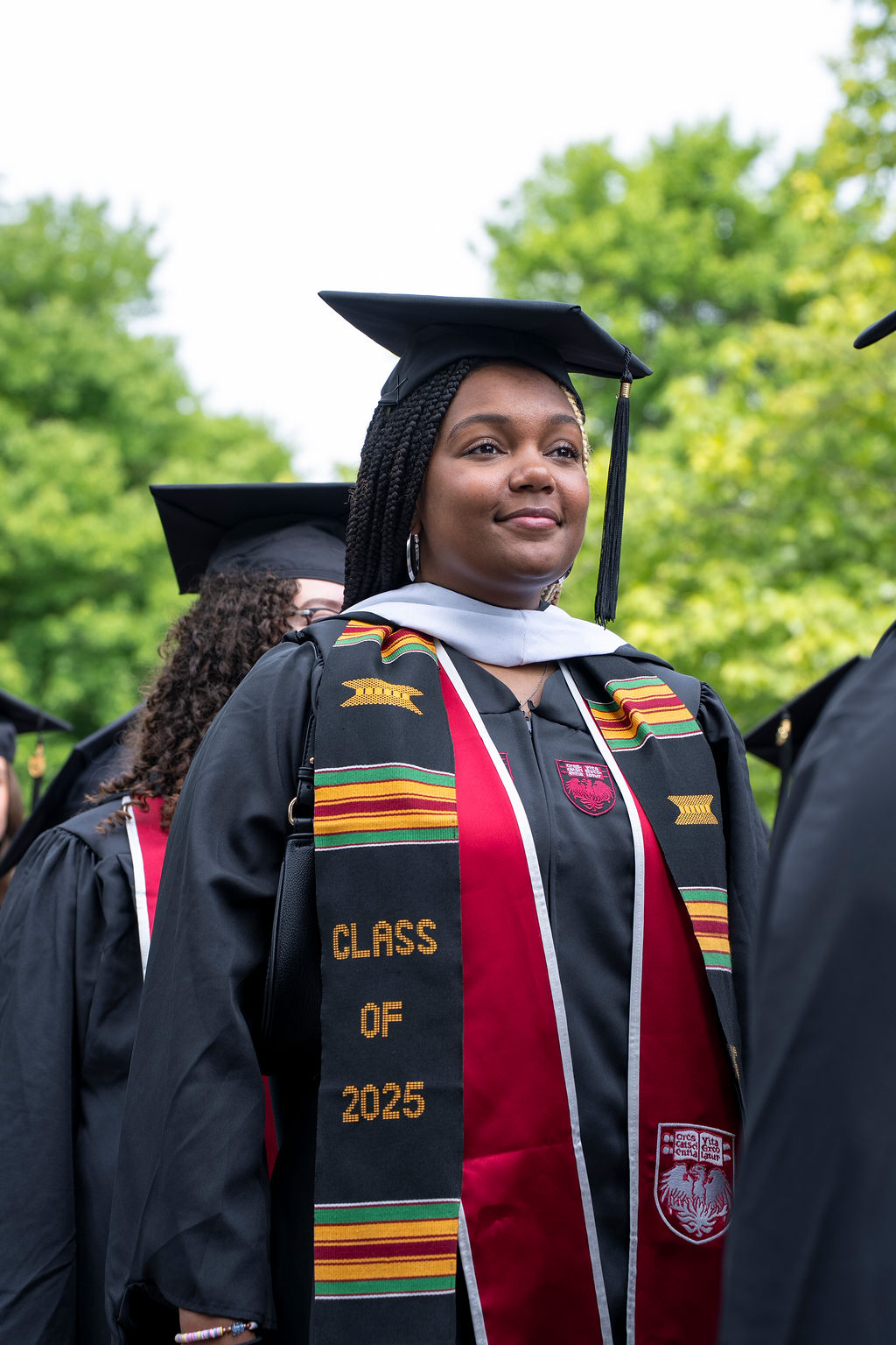 Woman walking in line