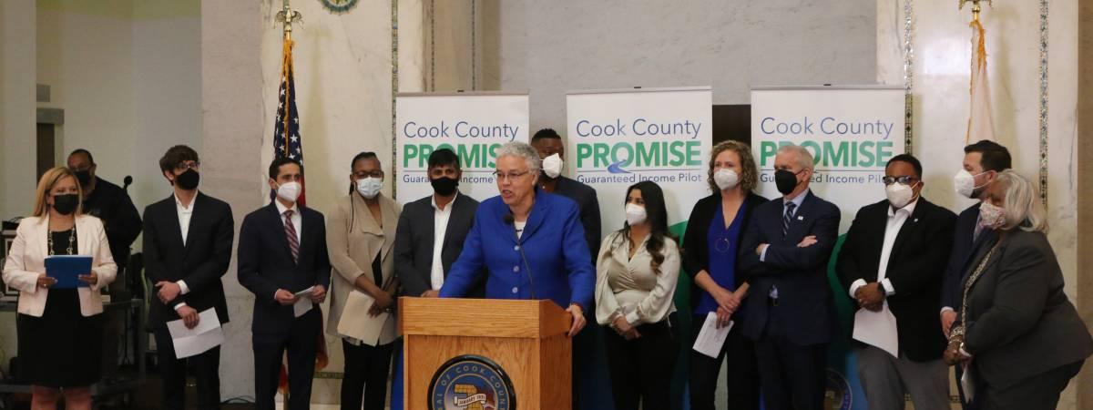 Cook County Board President Toni Preckwinkle makes announcement 