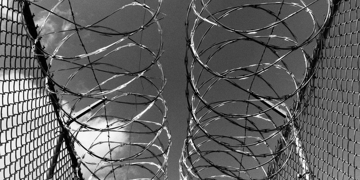 Barbed Wire in a Prison