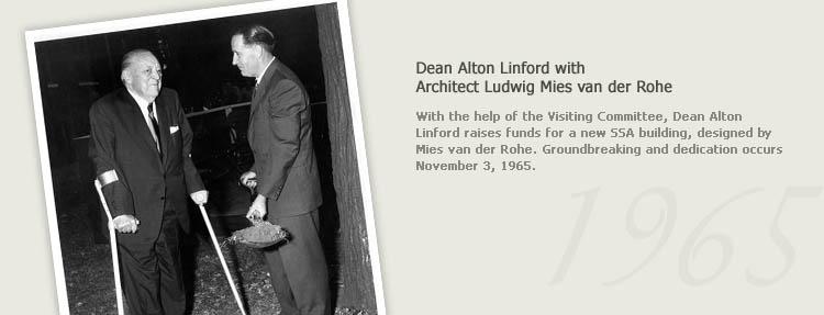 Dean Alton Linford with Architect Ludwig Mies van der Rohe
