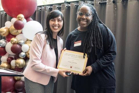 Ebony Chuukwu receives special recognition for her role with Student Government Association (SGA)