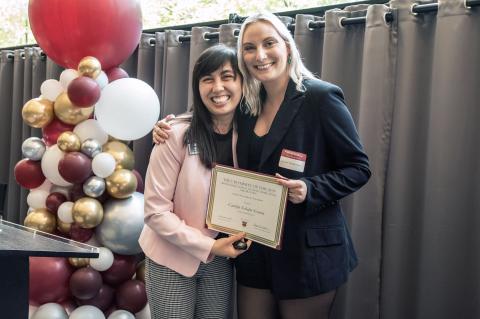 Carolyn Schafer-Geurin receives special recognition for her role with Student Government Association (SGA)